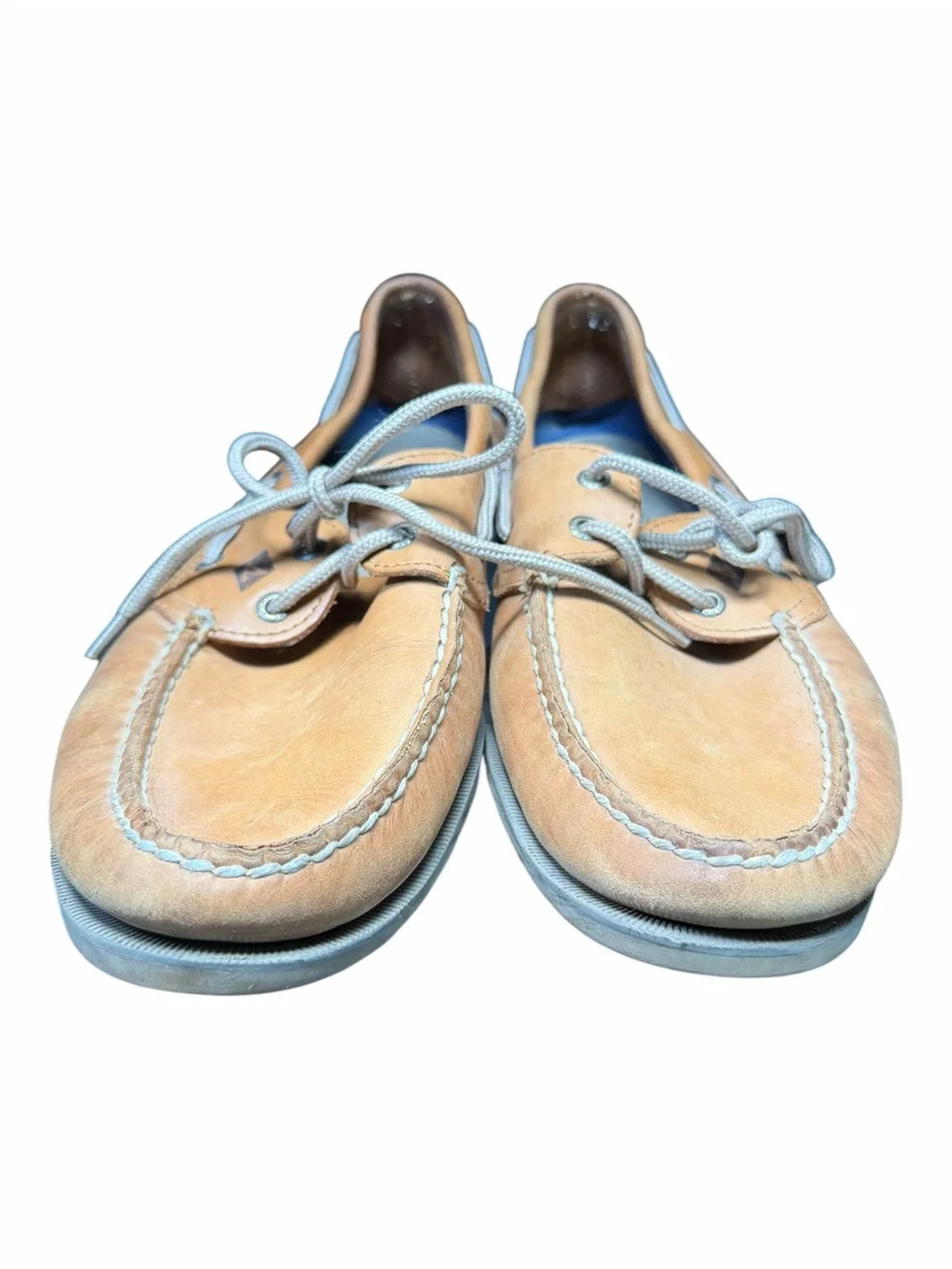 Sperry Top-Sider Men’s 10M Tan Leather Authentic Original Boat Shoes Preppy
